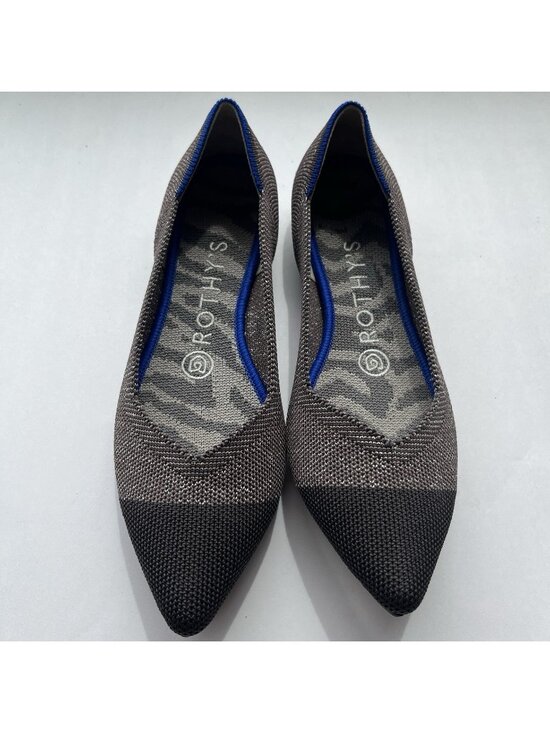 Rothy’s Shoes - Rothy’s The Point Ballet Flats Size 6 Retired Twilight Metallic Cap Toe Recycled
